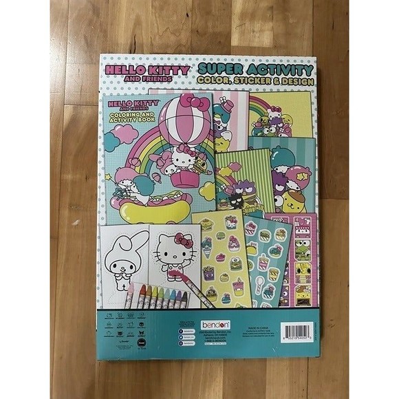 Hello Kitty & Friends Super Activity Kit & 4 Posters (Color, Sticker & Design!) - Picture 2 of 2